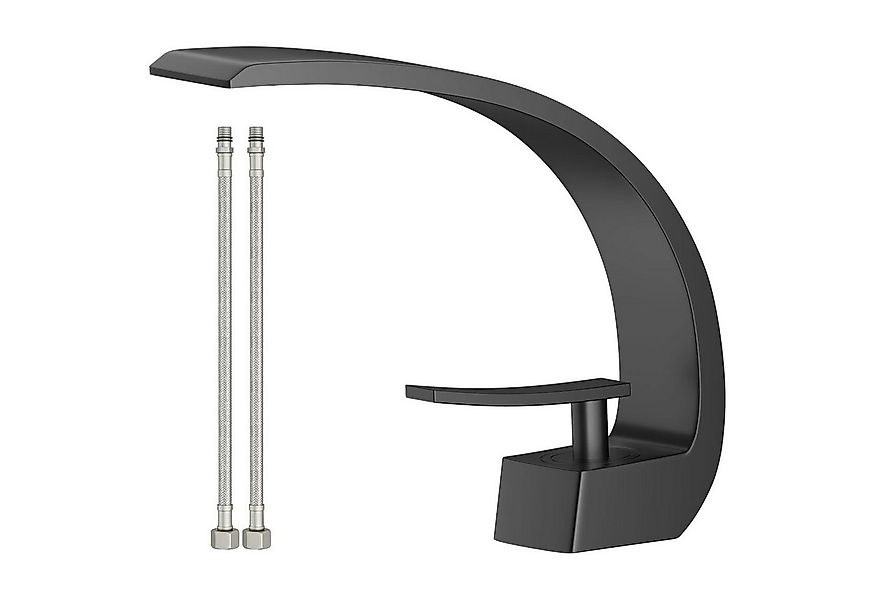 MODFU Waschtischarmatur Einhebelmischer Armatur Bad Mischbatterie Chrom (3/ günstig online kaufen