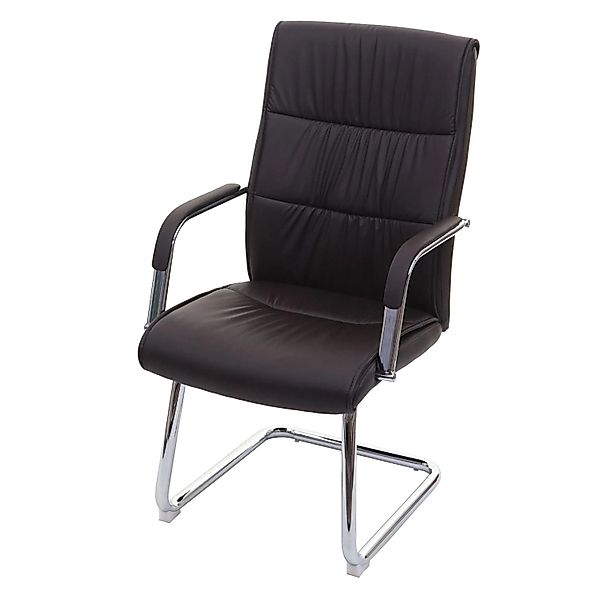 Proregal Konferenzstuhl HxBxT 105x59x71 cm Sitzhöhe 49cm Kunstleder Braun B günstig online kaufen