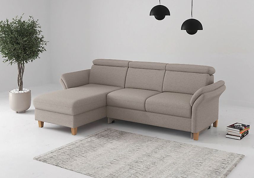 Home affaire Ecksofa "Glendale, L-Form" inkl. Kopfteilverstellung, wahlweis günstig online kaufen