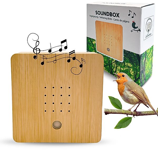 Lüttenburg Dekoobjekt Soundbox mit Vogelgesang Vogelzwitschern günstig online kaufen