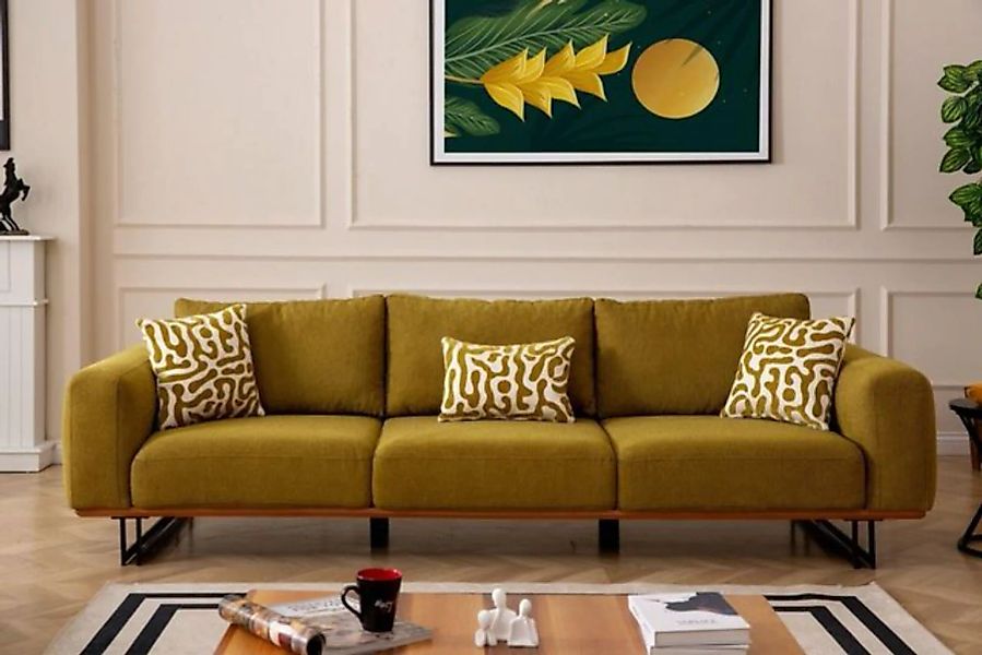 JVmoebel 4-Sitzer Italienische Sofa Couch Polster 4 Sitzer Möbel 270cmTexti günstig online kaufen