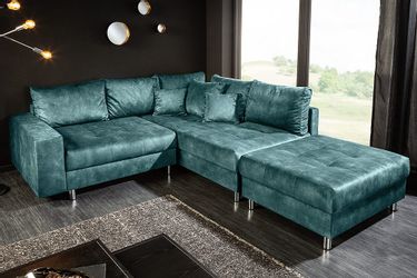 riess-ambiente Ecksofa KENT 220cm petrol, Einzelartikel günstig online kaufen