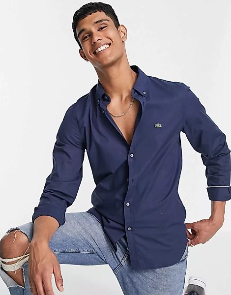 Lacoste – Langärmliges Hemd-Marineblau günstig online kaufen
