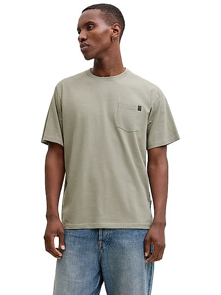 Jack & Jones Herren Rundhals T-Shirt JJEDOVER SLUB TEE SS - Relaxed Fit günstig online kaufen