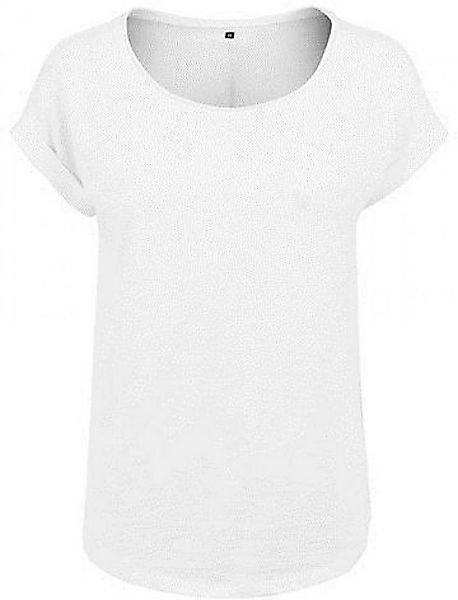 Build Your Brand Rundhalsshirt Damen Long Slub Tee / Hinten extra lang gesc günstig online kaufen
