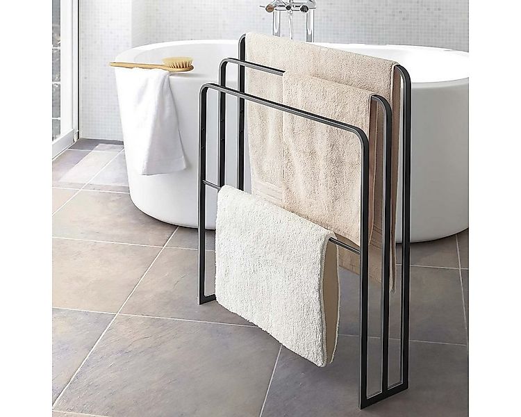 Yamazaki Handtuchständer "Tower" stehend platzsparend ohne Bohren 70x81x14c günstig online kaufen