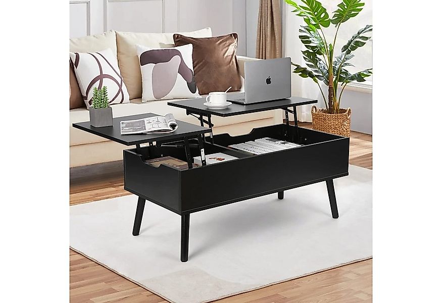 VOWNER Couchtisch Höhenverstellbarer, Versenkbarer, Wohnzimmertisch, Schwar günstig online kaufen