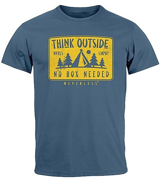 Neverless Print-Shirt Herren T-Shirt SpuchThink Outside günstig online kaufen
