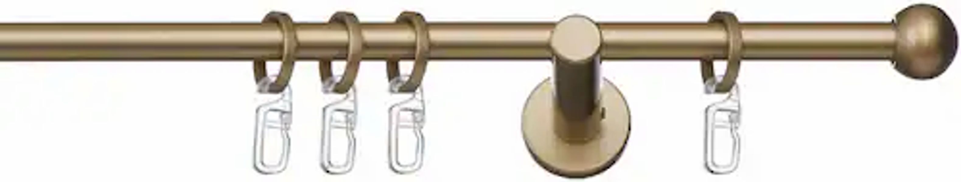 indeko Gardinenstange "Formentor" Ø 12 mm 1 läufig-läufig Fixmaß Komplett-S günstig online kaufen