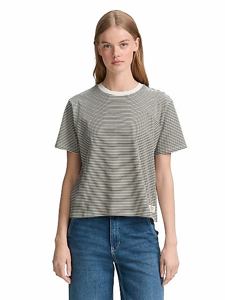 TOM TAILOR Denim T-Shirt, mit Streifen Muster günstig online kaufen