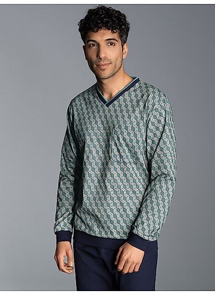Trigema Schlafanzug TRIGEMA Pyjama-Oberteil mit Allover-Print (1 tlg) günstig online kaufen