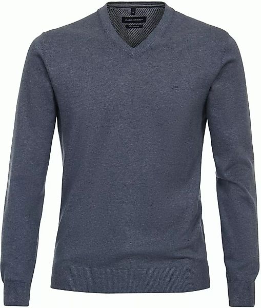 Casa Moda Pullover V-Ausschnitt Blau - Größe 3XL günstig online kaufen