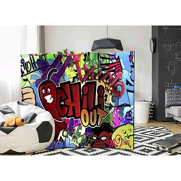 Krasser Paravent Graffiti Motiv jungen Design günstig online kaufen