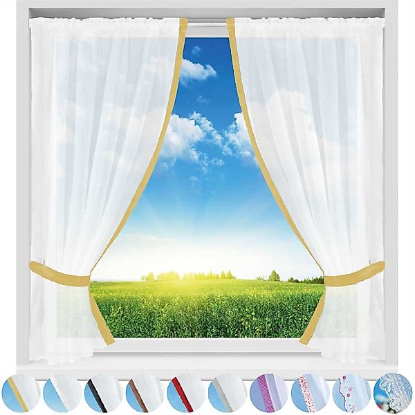 Arsvita Vorhang, Stangendurchzug, transparent, Gardinenset (2 günstig online kaufen