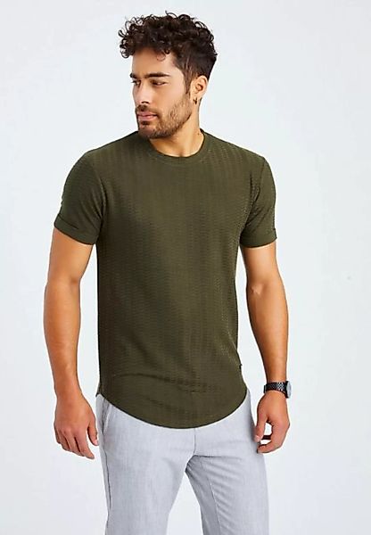 Leif Nelson T-Shirt Herren T-Shirt Rundhals LN-55765 normal günstig online kaufen