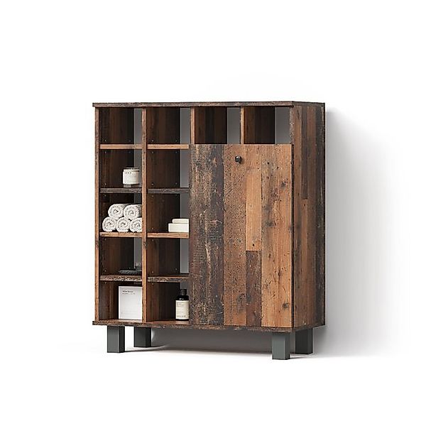 Livinity® Wäscheschrank Fucino, Eiche rustikal, 78.4 x 91.6 cm günstig online kaufen