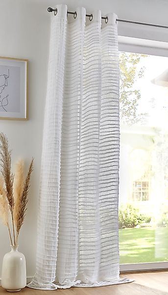 Kutti Vorhang »Crinkle allover« Ösen 1 Stk. tlg. Musselin-Struktur, Handmad günstig online kaufen