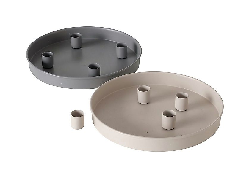 BOLTZE Kerzenleuchter Margo Kerzenleuchter grau 30cm sortiert (1 Stück) günstig online kaufen