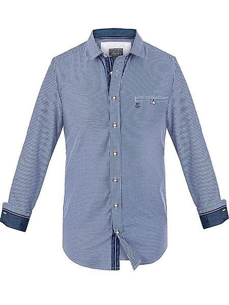 FUCHS Trachtenhemd Hemd Lukas blau kariert günstig online kaufen