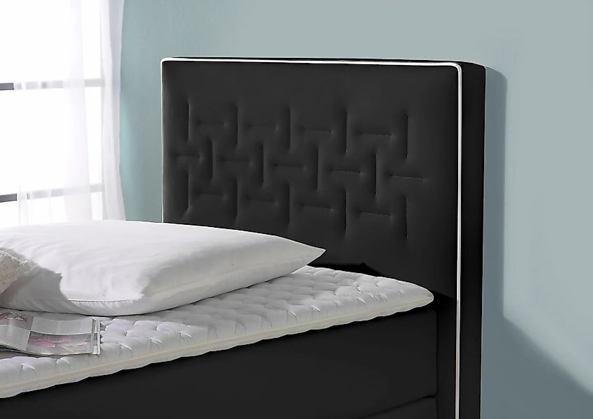 Home affaire Boxspringbett "Coos" mit besonderer Steppung im Kopfteil, 3 Ma günstig online kaufen