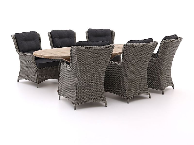 Intenso Milano/ROUGH-Y Ellips 240 cm Dining-Lounge Gartenmöbel-Set 7-teilig günstig online kaufen