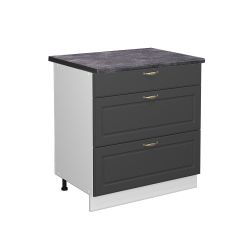 Vicco Unterschrank Fame-Line, Anthrazit-Gold/Weiß, 80 cm günstig online kaufen