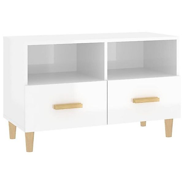 vidaXL TV-Schrank TV Schrank Sideboard Schrank Hochglanz-Weiß 80x36x50 cm S günstig online kaufen