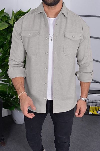 Megaman Jeans Langarmhemd Dickes Hemd Hemdjacke Freizeithemd Holzfällerhemd günstig online kaufen