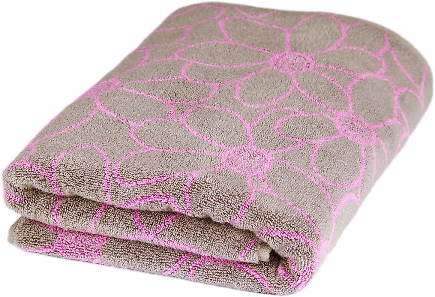 ROSS Badetuch "Blütenfond" aus feinster Mako-Baumwolle günstig online kaufen