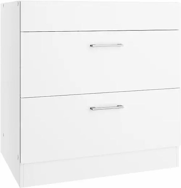 KOCHSTATION Kochfeldumbauschrank »KS-Milan« Kochfeldumbau 80 cm, matte oder günstig online kaufen
