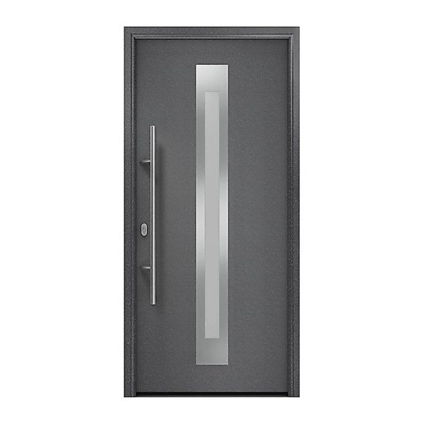 EcoStar Haustür Isopro IP 770S Anthrazitmetallic 110 cm x 210 cm DIN L günstig online kaufen