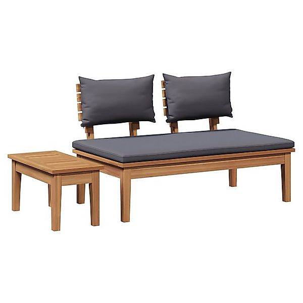 vidaXL Sofaelement 2-teiliges Gartenbank-Set aus solidem holz (2 St) günstig online kaufen