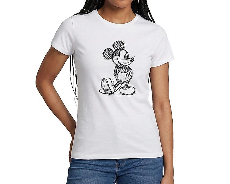 Spreadshirt T-Shirt Mickey & Minnie Zeichnung Frauen T-Shirt (1-tlg) günstig online kaufen