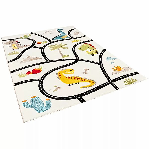 Pergamon Kinder Teppich Maui Kids Dino Straßenteppich Bunt 80x150cm günstig online kaufen