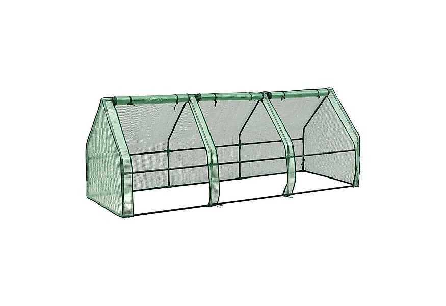 en.casa Foliengewächshaus, »Höflein« Mini Gewächshaus 240 x 90 x 90 cm Grün günstig online kaufen