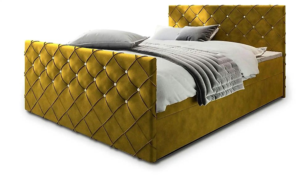 MASSENO Boxbett mit Bettkasten Mandi ¦ gelb ¦ Maße (cm): B: 180 H: 98 Bette günstig online kaufen