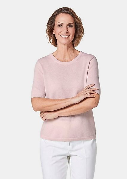 GOLDNER Kurzarmpullover Kurzgröße: Kaschmir-Halbarmpullover mit Rundhals günstig online kaufen