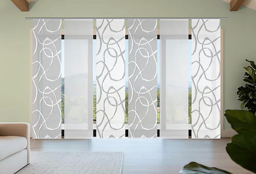 Vision S Schiebegardine »OPHELIA KOMBI« Paneelwagen 6 Stk. tlg. Schiebevorh günstig online kaufen