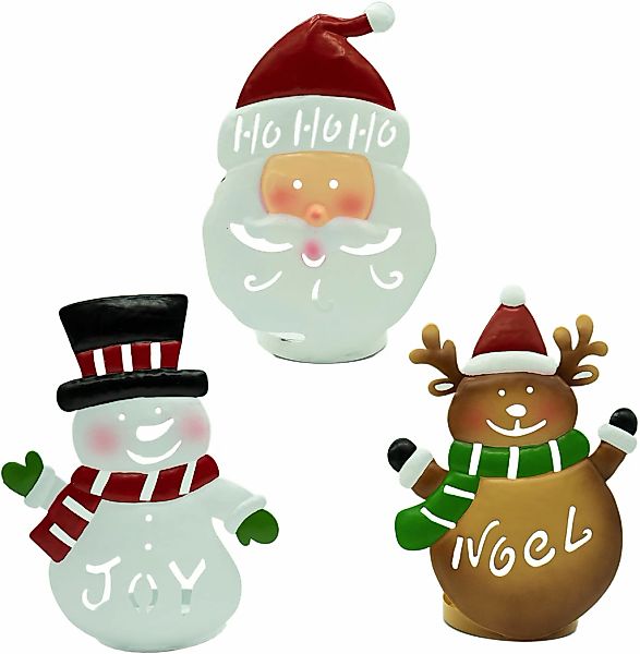 NOOR LIVING Teelichthalter "Kerzenhalter mit Weihnachtsmotiv" aus Metall, H günstig online kaufen