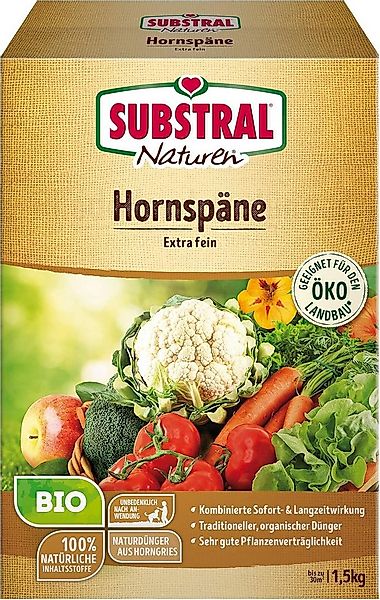 Evergreen Gartendünger Substral Naturen BIO Hornspäne 1,5 kg Packung günstig online kaufen