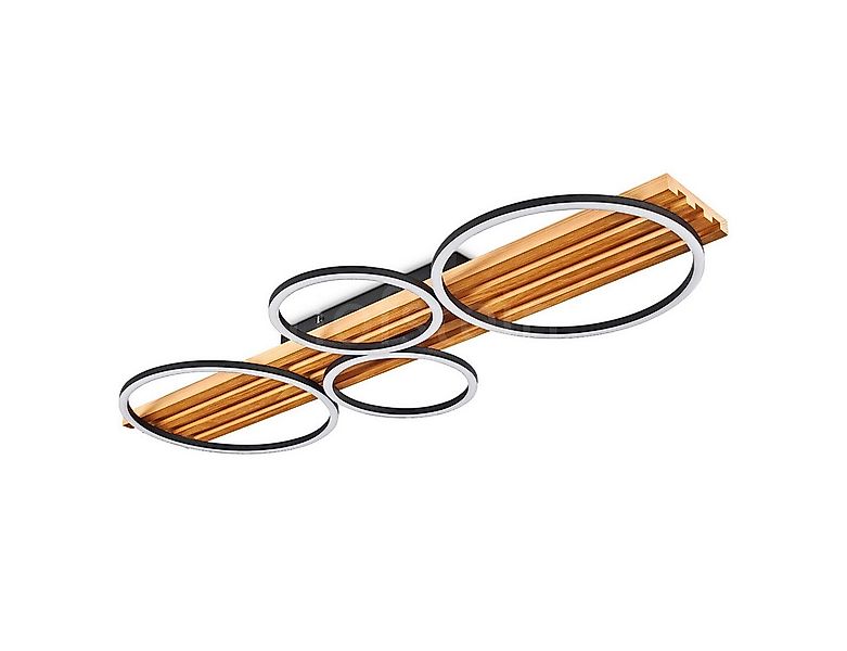 hofstein Deckenleuchte dimmbare Deckenlampe aus Holz/Metall/Kunststoff in N günstig online kaufen