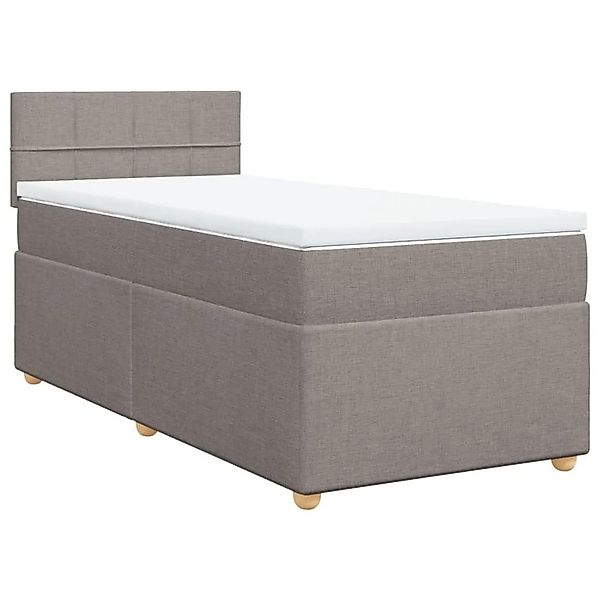 vidaXL Boxspringbett mit Matratze Taupe 90x190 cm Stoff 3288839 günstig online kaufen