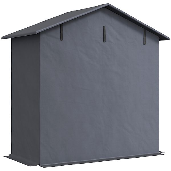 Outsunny Gartenhaus 1,1x2 m mit aufrollbarem Eingang, Spannseilen und Herin günstig online kaufen