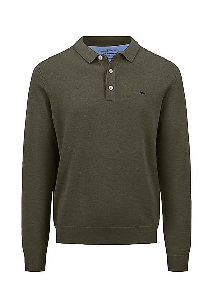 FYNCH-HATTON Strickpullover mit Polokragen und kurzer Knopfleiste günstig online kaufen