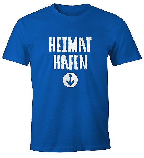 MoonWorks Print-Shirt Herren T-Shirt Heimathafen Anker günstig online kaufen