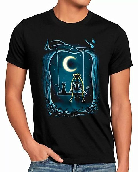 style3 Print-Shirt Herren T-Shirt Under the Moon sailor moon anime manga co günstig online kaufen