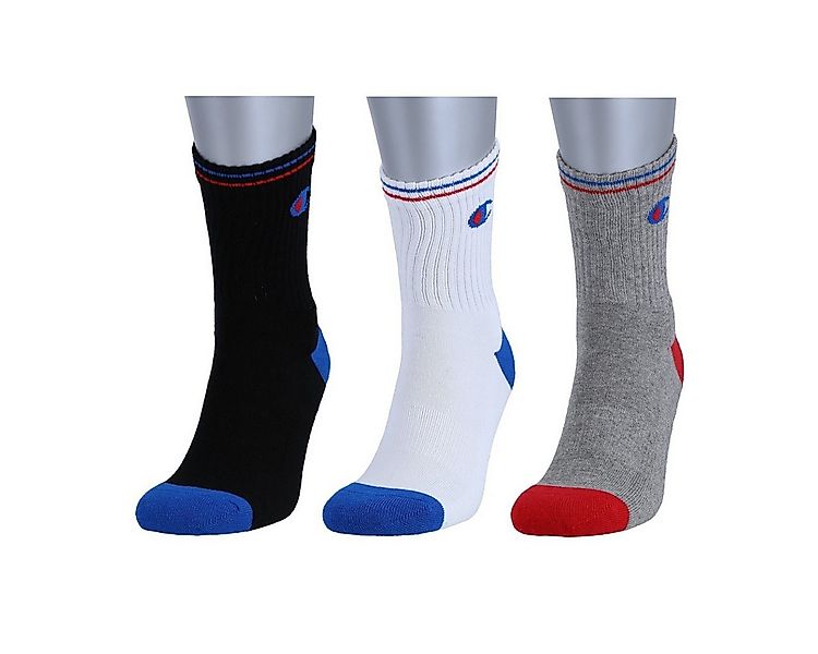 Champion Tennissocken (Baumwolle) Crew schwarz/weiss/grau Herren - 3 Paar günstig online kaufen