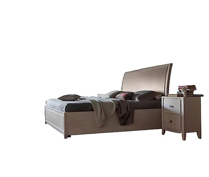 Xlmoebel Bett Luxuriöses Schlafzimmer-Set in Beige mit Doppelbett (3-tlg., günstig online kaufen