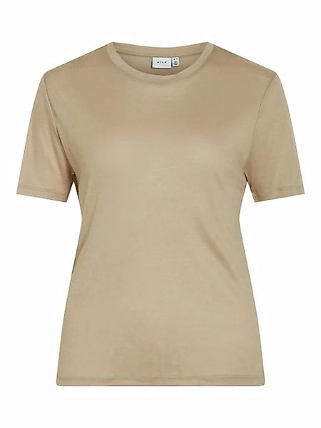 Vila T-Shirt T-Shirt Rundhals Enger Schnitt Kurzarm 7766 in Grau günstig online kaufen