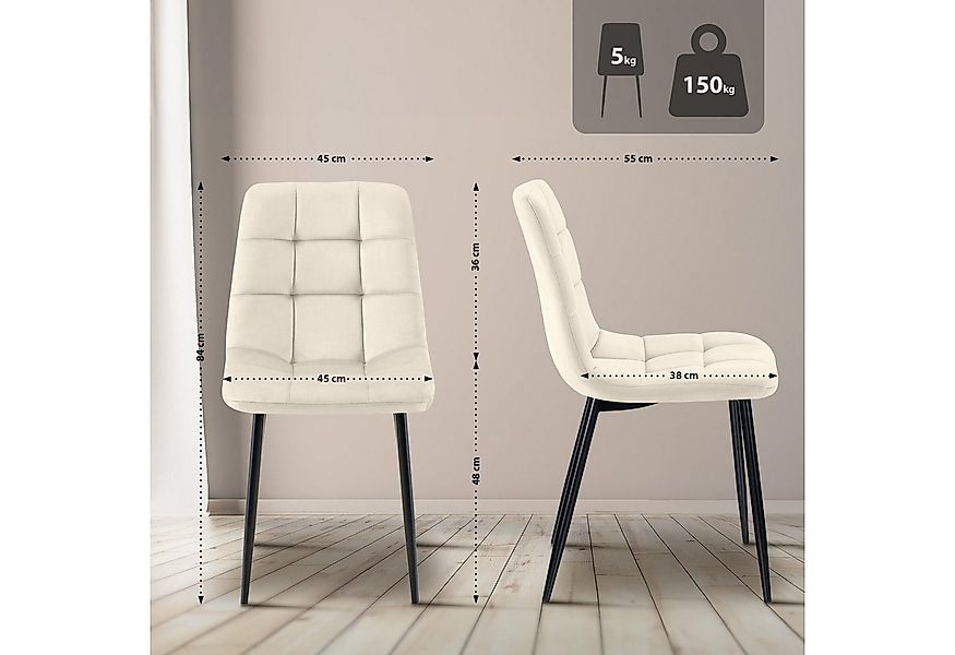 CLP Esszimmerstuhl Tilde (4er Set, 4 St), mit Rückenlehne, bis 150 kg günstig online kaufen